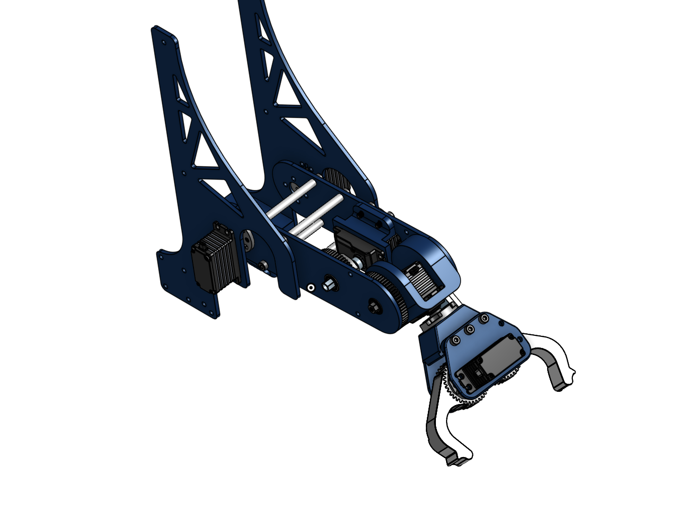 CAD render of the Griffy 5.8 lift and claw mechanism