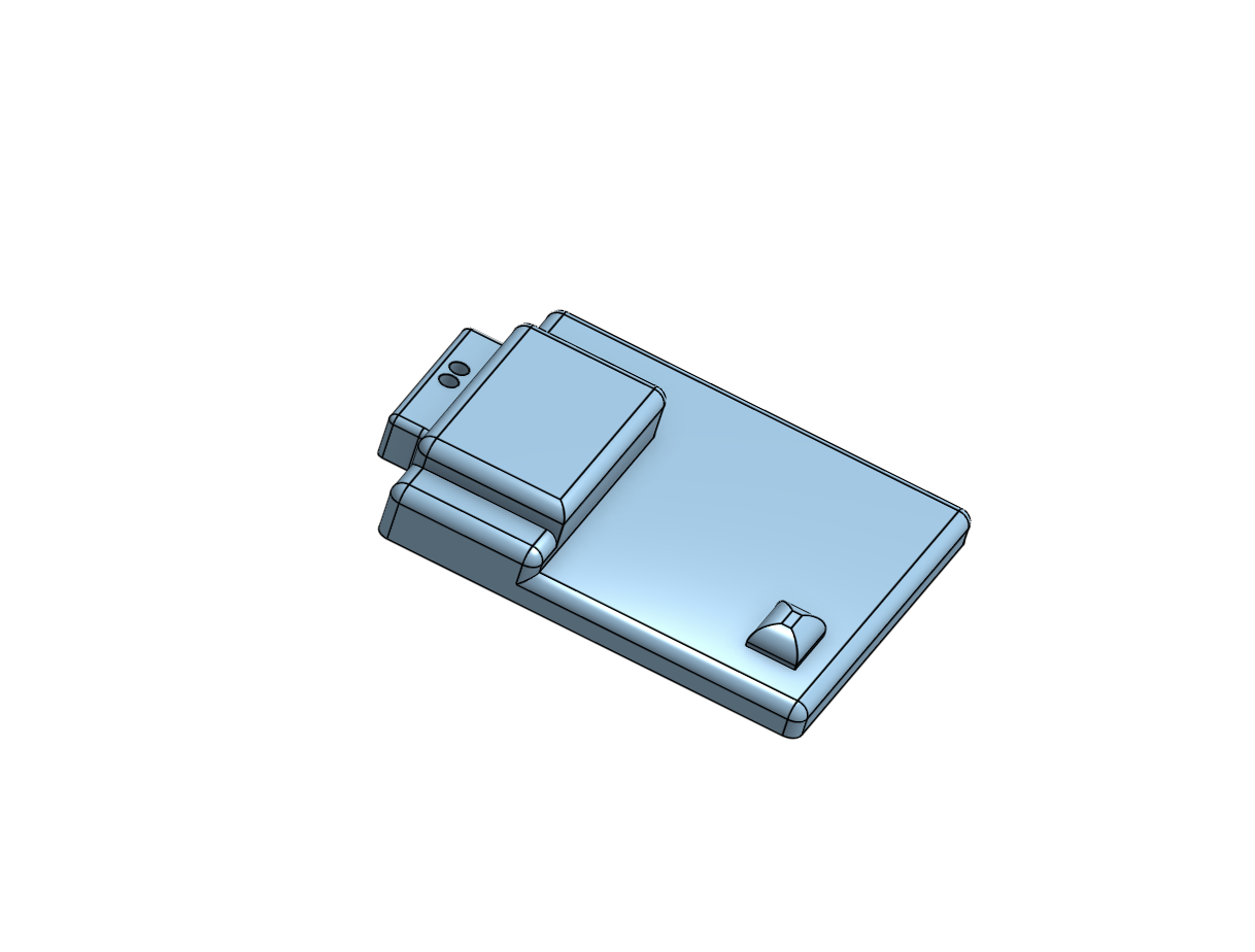 Assembled CAD render of the medical sensor enclosure